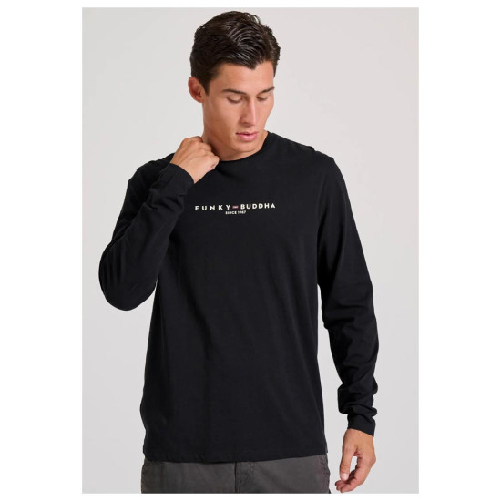 Funky Buddha Ανδρική μακρυμάνικη μπλούζα